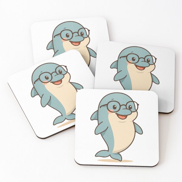 Item preview, Adorable Dolphin with Glasses designed and sold by Khamique.