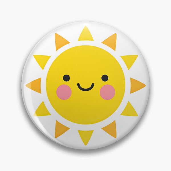 Item preview, Cute Happy Sun Character With Pink Cheeks designed and sold by ArtfulWeave.