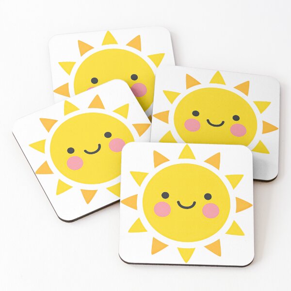 Item preview, Cute Happy Sun Character With Pink Cheeks designed and sold by ArtfulWeave.