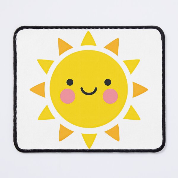 Item preview, Cute Happy Sun Character With Pink Cheeks designed and sold by ArtfulWeave.