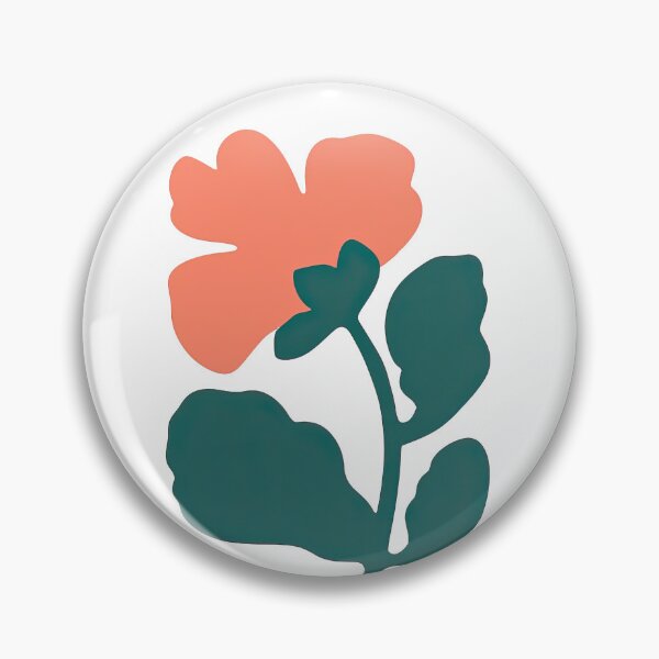 Item preview, Coral Orange Flower With Dark Green Leaves Illustration designed and sold by ArtfulWeave.