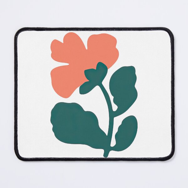 Item preview, Coral Orange Flower With Dark Green Leaves Illustration designed and sold by ArtfulWeave.