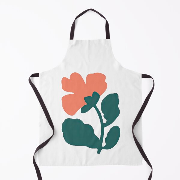 Item preview, Coral Orange Flower With Dark Green Leaves Illustration designed and sold by ArtfulWeave.