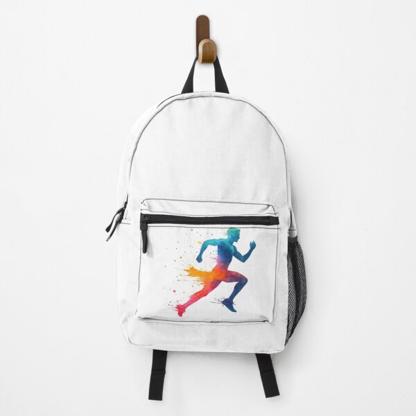 Item preview, Color Splash Watercolor Runner Silhouette Art designed and sold by ArtfulWeave.