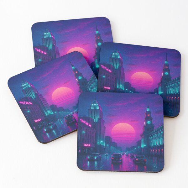 Item preview, Neon Descent: Vaporwave Cinematic Dreamscape designed and sold by RWBWHR.