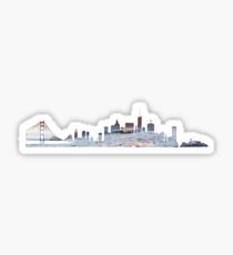 san francisco skyline ocean Sticker