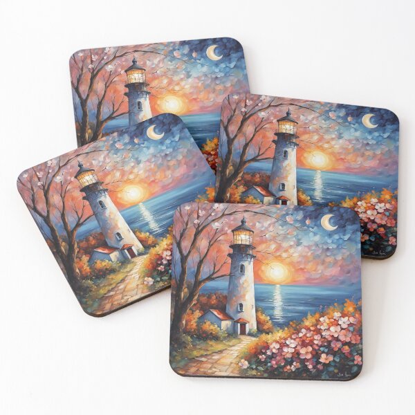 Item preview, Sun and Moonlit Lighthouse  designed and sold by IvaRenee.