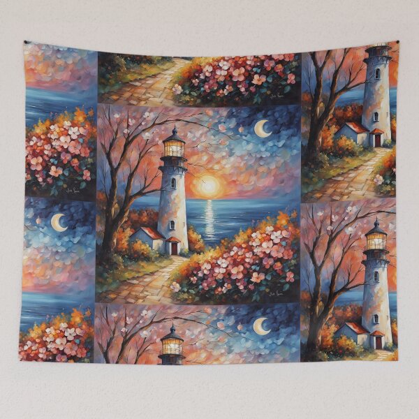 Item preview, Sun and Moonlit Lighthouse  designed and sold by IvaRenee.
