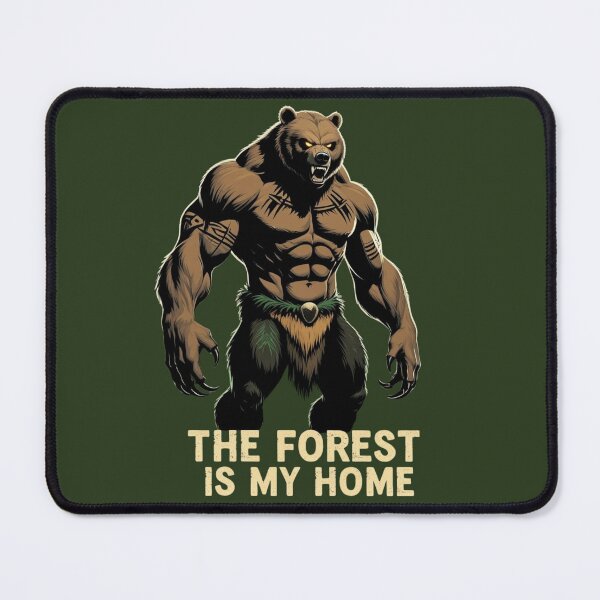 Item preview, Fierce Bear Warrior Survival Design - The Forest Is My Home designed and sold by SnoyTextil.