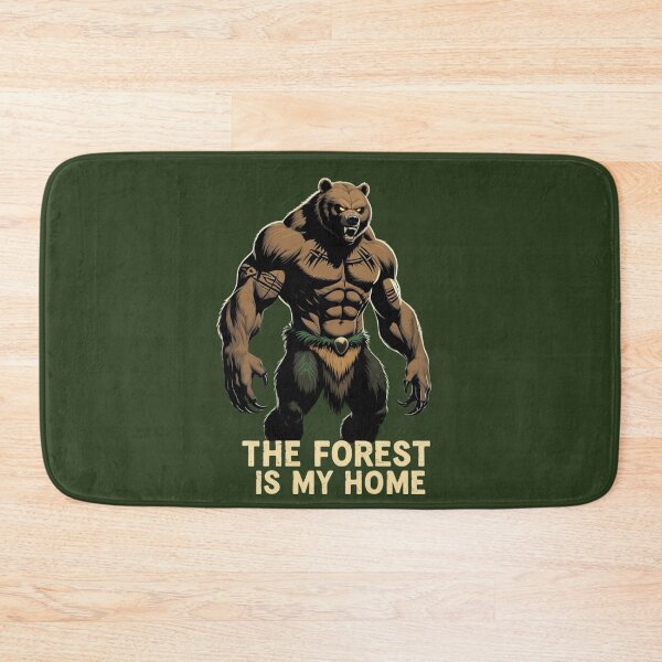 Item preview, Fierce Bear Warrior Survival Design - The Forest Is My Home designed and sold by SnoyTextil.