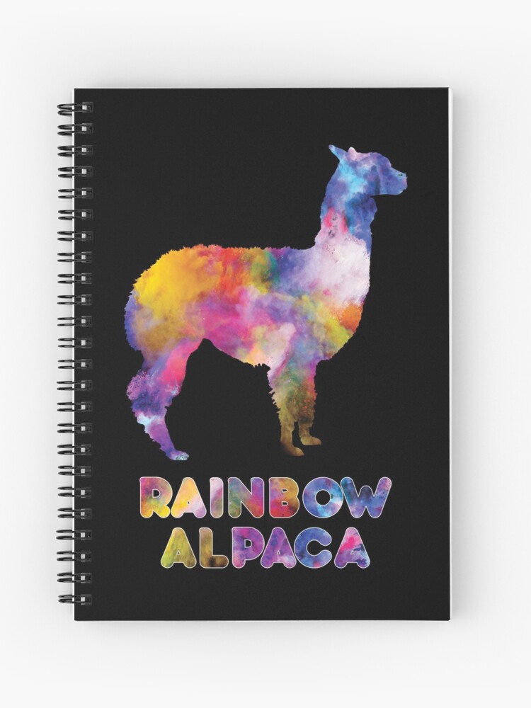 Cuaderno for Sale con la obra «Arco iris de alpaca llama