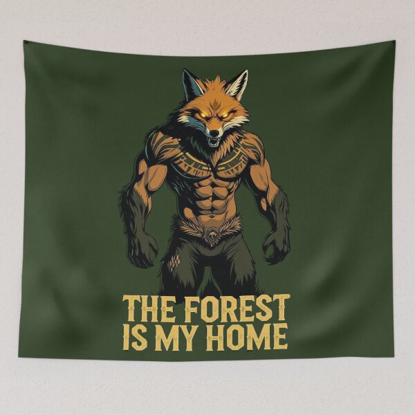 Item preview, Fierce Fox Warrior Survival Design - The Forest Is My Home designed and sold by SnoyTextil.