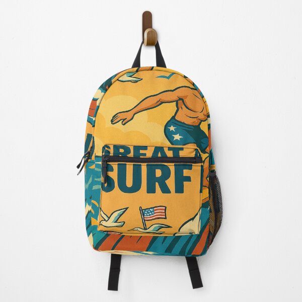 Item preview, Great American Surf Patrol – Patriotic Beach Poster Art designed and sold by USA-USA-USA.