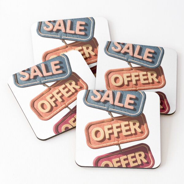 Item preview, Vertical Arrangement of Retro Styled Sale and Offer Signs designed and sold by Creative88Art.