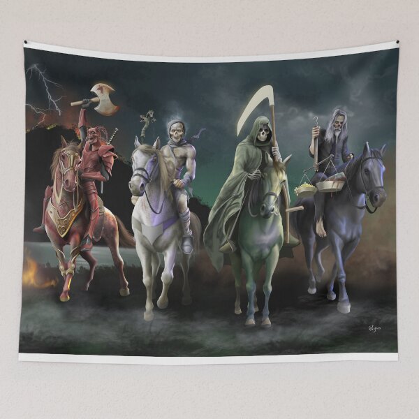 Item preview, The Four Horsemen of the Apocalypse – Dark Symbolic Art designed and sold by ruizma.