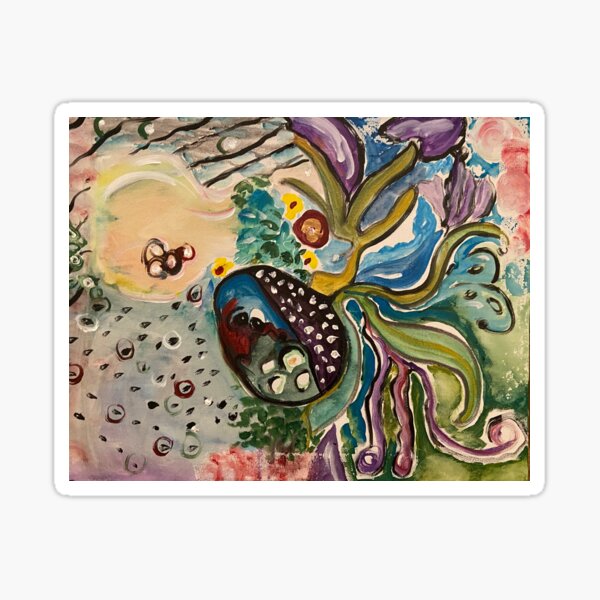 Item preview, Pollination Dreamscape – Abstract Botanical Surrealism designed and sold by InkandBranch.