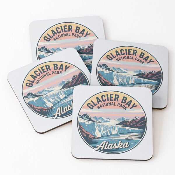 Item preview, Retro Glacier Bay National Park Alaska Sticker designed and sold by Horizon Tales.