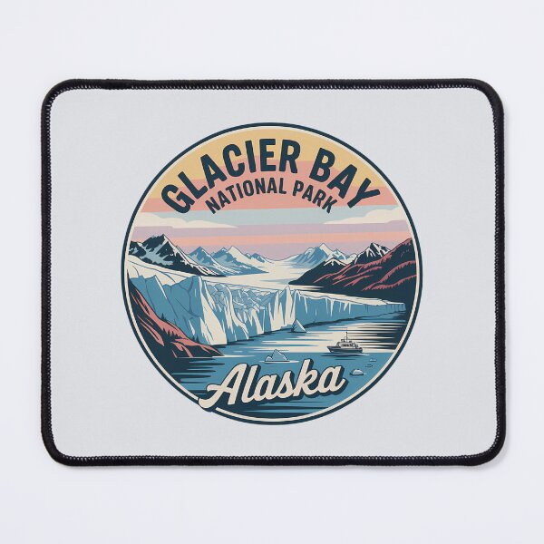 Item preview, Retro Glacier Bay National Park Alaska Sticker designed and sold by Horizon Tales.