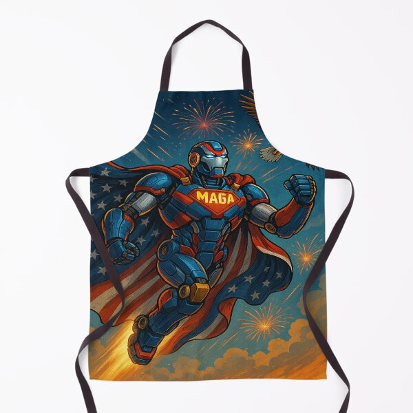 Item preview, MAGA-Bot 3000 – Patriotic Superhero Robot designed and sold by USA-USA-USA.