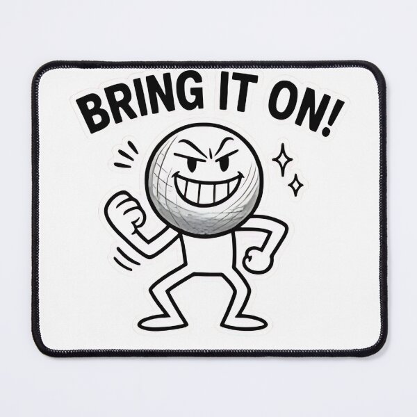 Item preview, Bring It On! Funny Petanque Ball Cartoon – Bold Black and White Sports Illustration designed and sold by Sitred123.