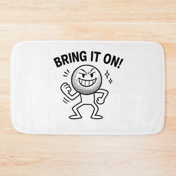 Item preview, Bring It On! Funny Petanque Ball Cartoon – Bold Black and White Sports Illustration designed and sold by Sitred123.