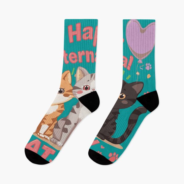 Item preview, Happy International Cat Day – Cute Cartoon Cats Celebration designed and sold by CheriTanya.