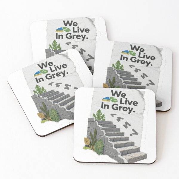 Item preview, Torn Paper Design with Grey Brick Staircase and Green Foliage designed and sold by Creative88Art.