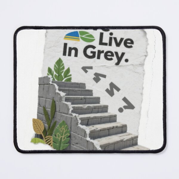 Item preview, Torn Paper Design with Grey Brick Staircase and Green Foliage designed and sold by Creative88Art.