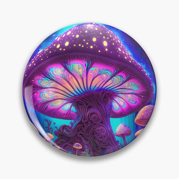 Item preview, BLACK LIGHT art Psychedelic SHROOMS  designed and sold by CleverCulture.