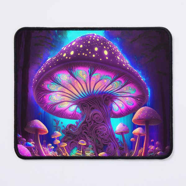 Item preview, BLACK LIGHT art Psychedelic SHROOMS designed and sold by CleverCulture.