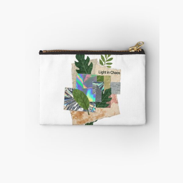 Item preview, Collage of Holographic Squares, Green Leaves, and Torn Paper designed and sold by Creative88Art.