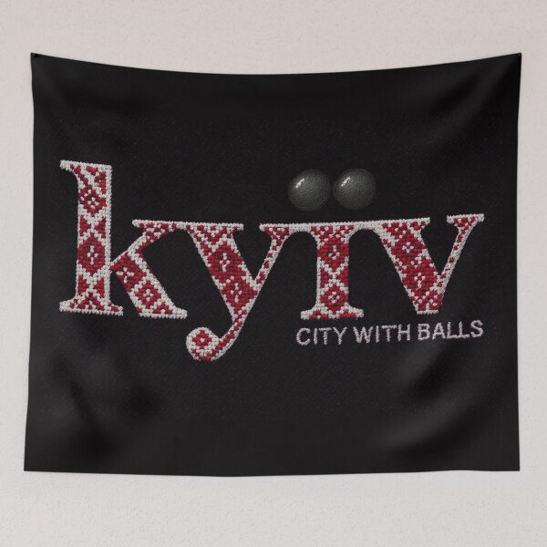 Item preview, Embroidery Kyiv Balls Valor Ukraine designed and sold by Voodoo Store Paranormal Collections.