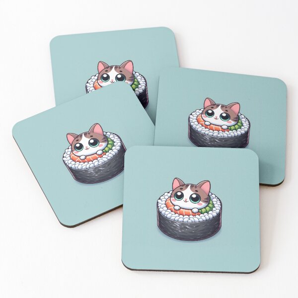 Item preview, Kawaii Sushi Cat Roll designed and sold by mariacatsfan.