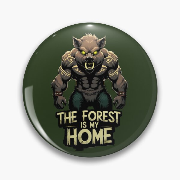 Item preview, Fierce Boar Warrior Survival Design -The Forest Is My Home designed and sold by SnoyTextil.