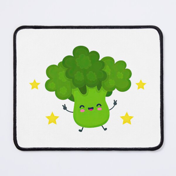 Item preview, Cute Smiling Broccoli Cartoon with Stars designed and sold by ArtfulWeave.