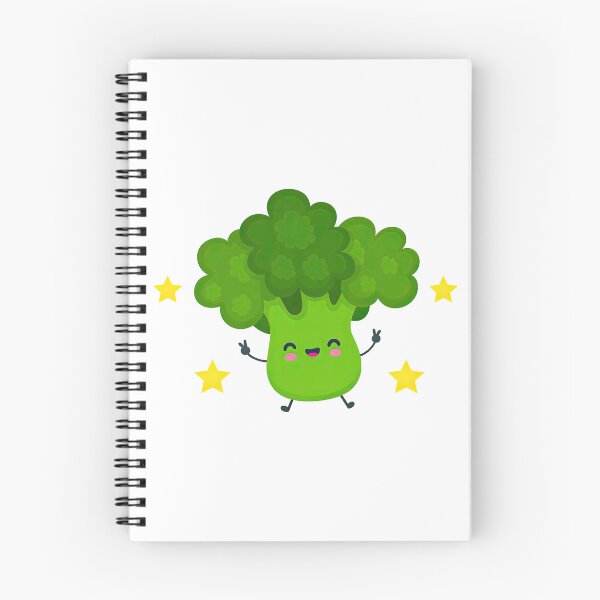Item preview, Cute Smiling Broccoli Cartoon with Stars designed and sold by ArtfulWeave.