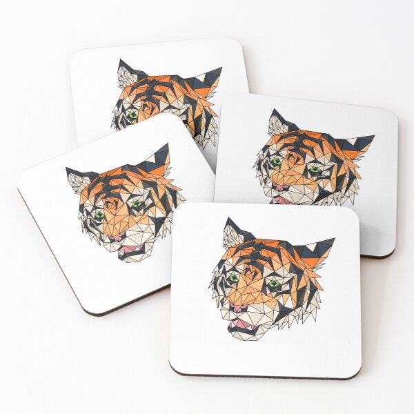 Item preview, Low Poly Tiger Face Art designed and sold by PotsandPens.