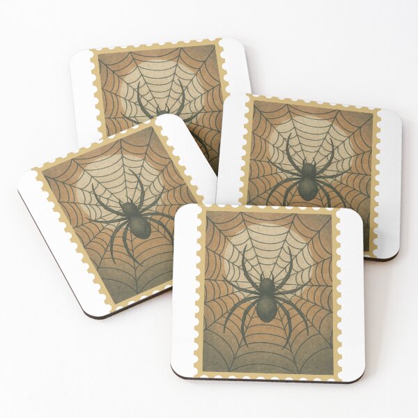 Item preview, Vintage Halloween Spider Web Stamp Gothic Arachnid Art designed and sold by Merchandiser099.
