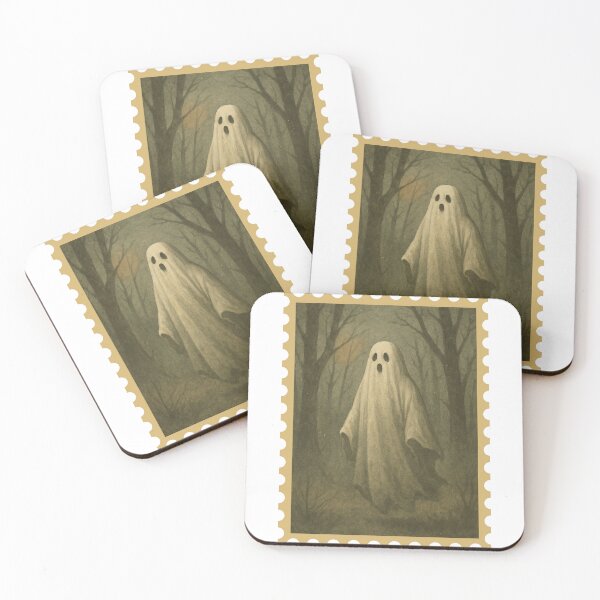 Item preview, Vintage Halloween Ghost Stamp Spooky Paranormal Art designed and sold by Merchandiser099.