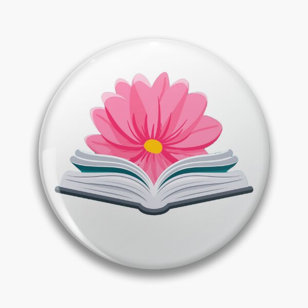 Item preview, Pink flower opening book sticker designed and sold by DesignPMG.