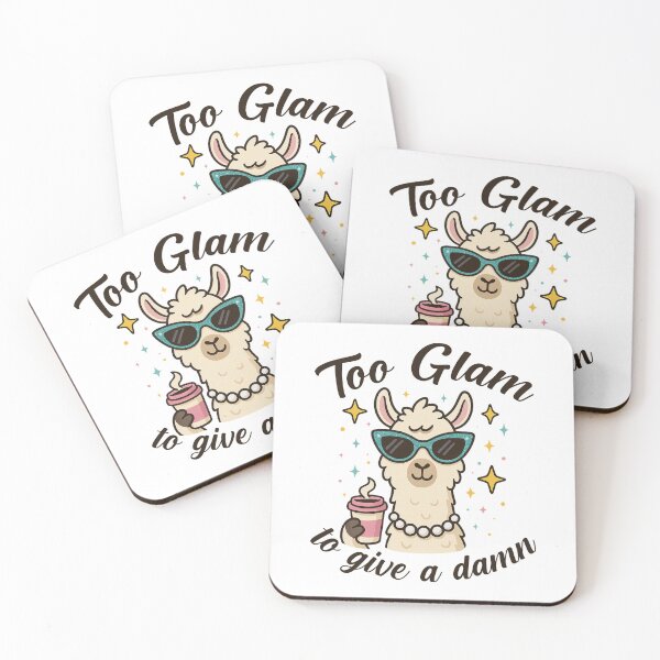 Item preview, Too glam to give a damn lama art designed and sold by CleanDecor.