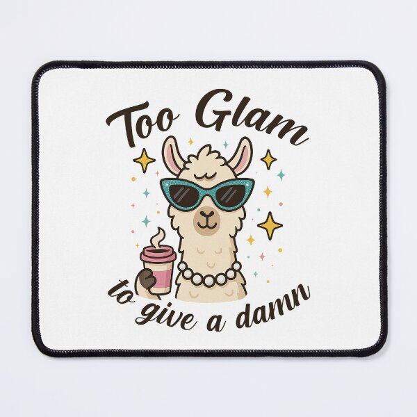 Item preview, Too glam to give a damn lama art designed and sold by CleanDecor.