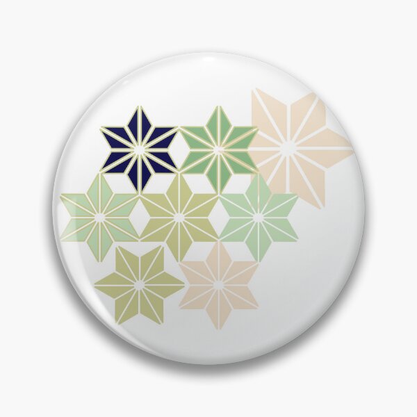 Item preview, Green Asanoha Kimono Pattern designed and sold by urrin DESIGN.