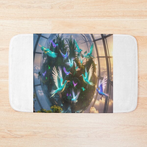 Item preview, Futuristic Aviary Floating Glass Dome Bioluminescent Birds designed and sold by Max Store.