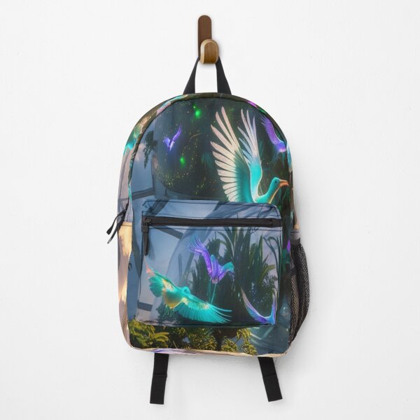 Item preview, Futuristic Aviary Floating Glass Dome Bioluminescent Birds designed and sold by Max Store.