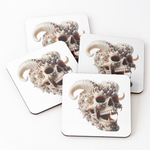 Item preview, Pearl skull of demon adorned with gems and pearls designed and sold by MadinaFatt.