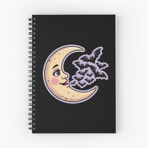 Item preview, Crescent Moon with Bats designed and sold by theartfulaspie.