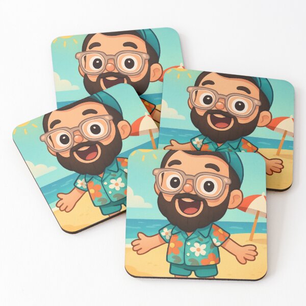 Item preview, Just a cool guy wearing his Hawaiian shirt and flip flops! designed and sold by MattBStickers.