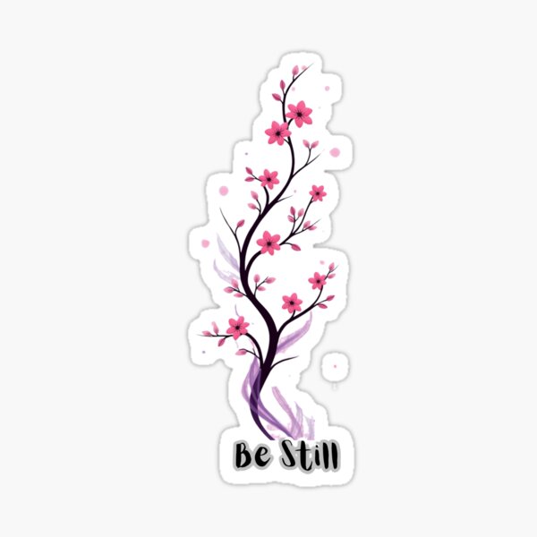 Item preview, Be Still – Mindful Sakura Blossom Design designed and sold by PriyaMagic.
