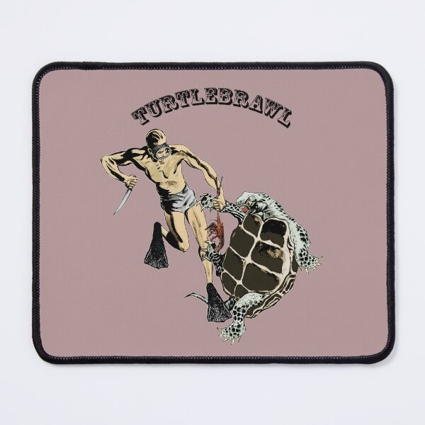 Item preview, Vintage Freediving Diver Fighting a Huge Turtle Over a Lobster URM designed and sold by urmaddad.